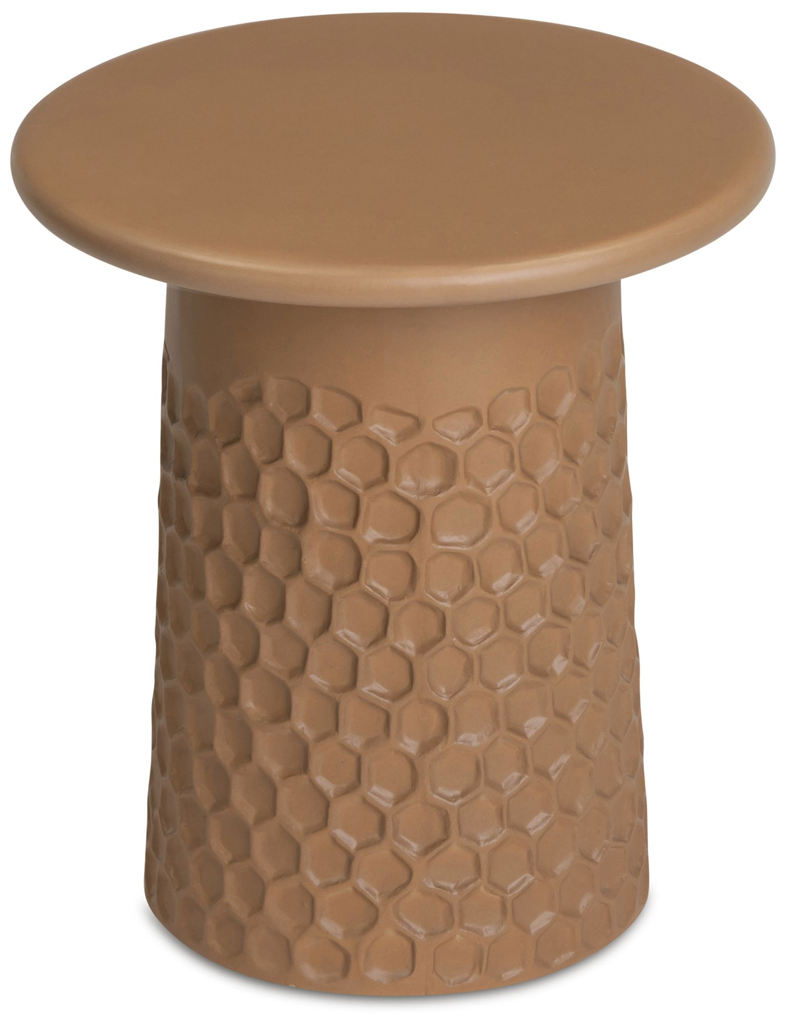 Image 5 Hessa Terracotta Chiseled Concrete Indoor/Outdoor Side Table more views