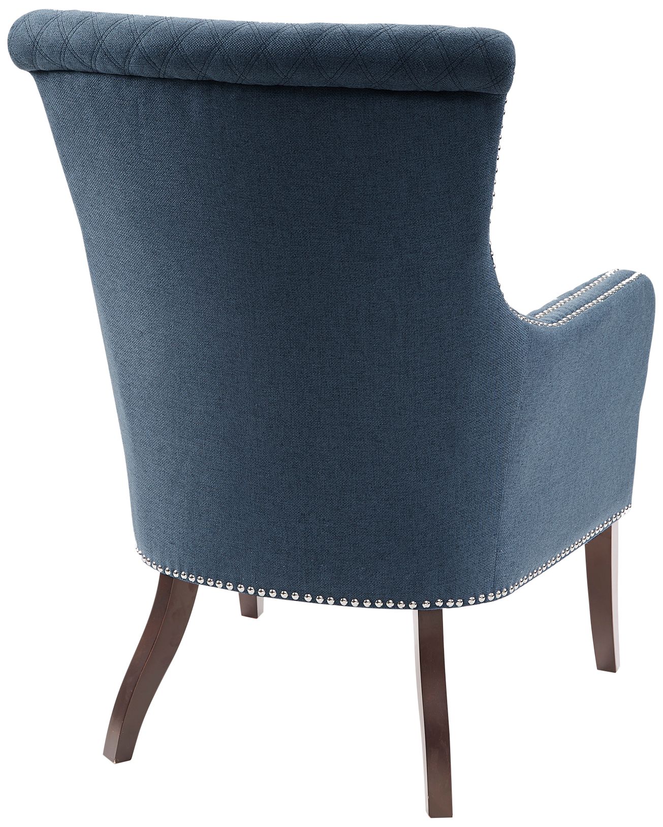 Heston Dark Blue Fabric Quilted Accent Chair
