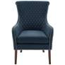 Heston Dark Blue Fabric Quilted Accent Chair