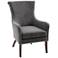 Heston Gray Fabric Quilted Accent Chair