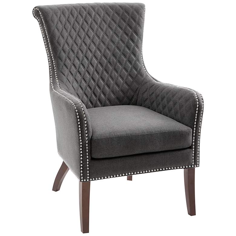 Image 2 Heston Gray Fabric Quilted Accent Chair