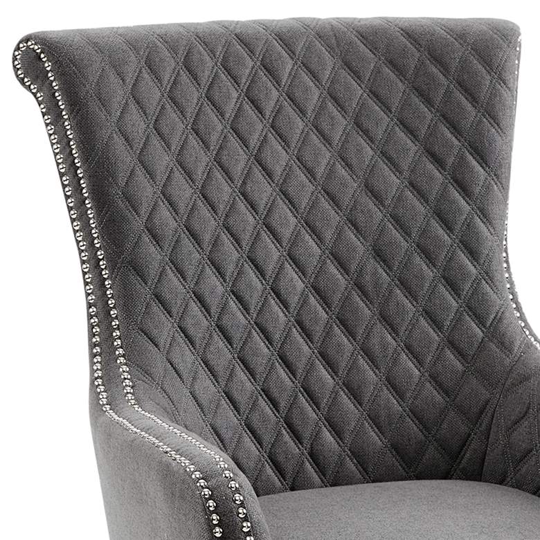 Image 3 Heston Gray Fabric Quilted Accent Chair more views