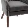 Heston Gray Fabric Quilted Accent Chair