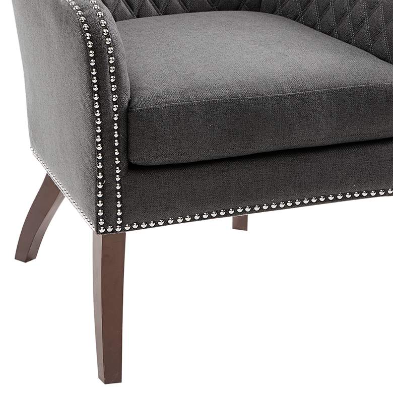 Image 4 Heston Gray Fabric Quilted Accent Chair more views