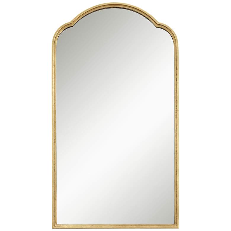 Image 2 Heston Metallic Gold Leaf 24 inch x 43 1/4 inch Arch Top Wall Mirror