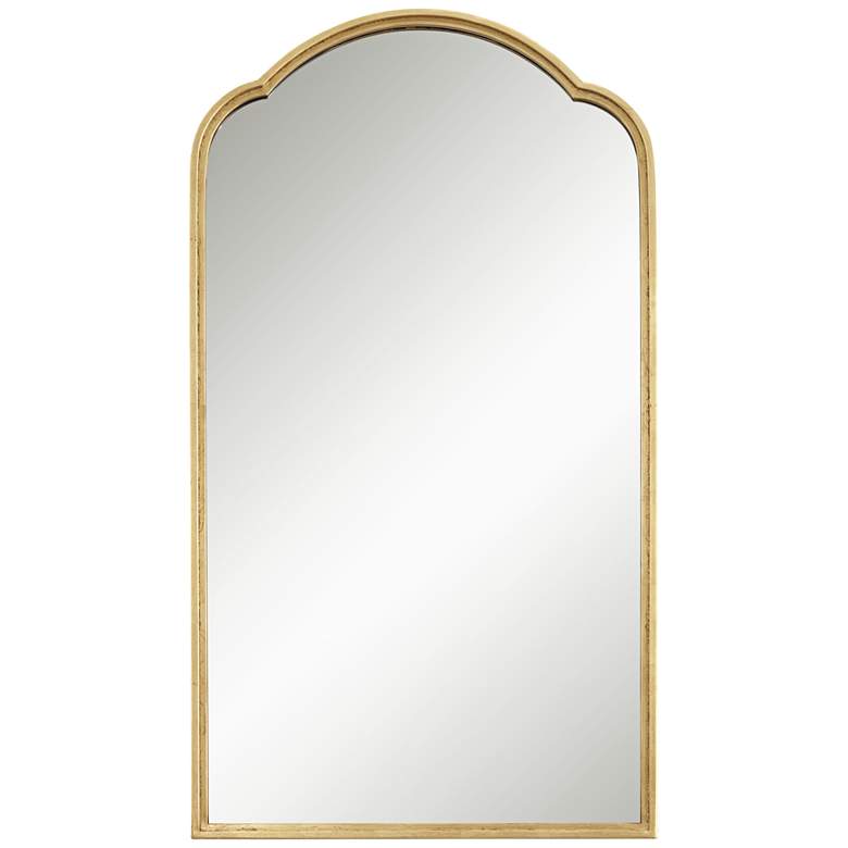 Image 2 Heston Metallic Gold Leaf 24" x 43 1/4" Arch Top Wall Mirror