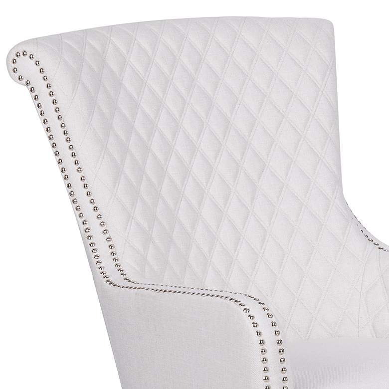 Image 3 Heston Natural Fabric Quilted Accent Chair more views