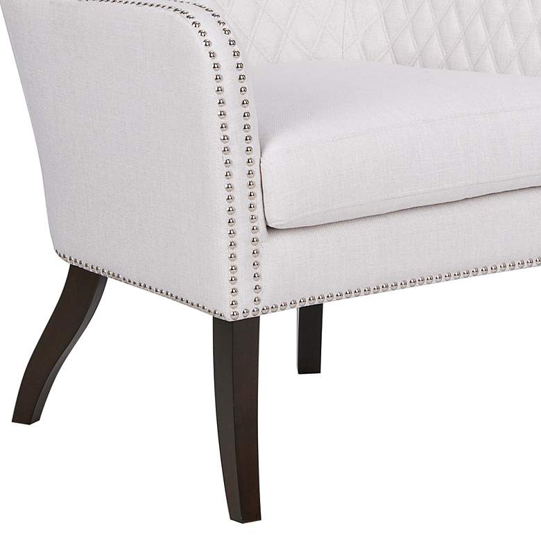 Image 4 Heston Natural Fabric Quilted Accent Chair more views