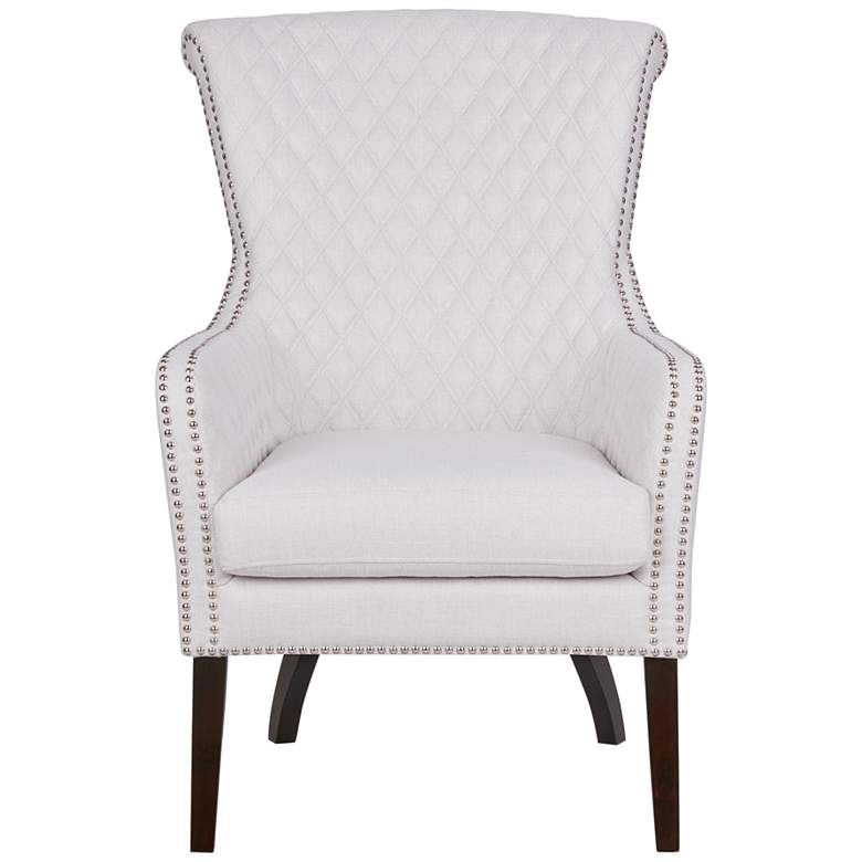 Image 6 Heston Natural Fabric Quilted Accent Chair more views