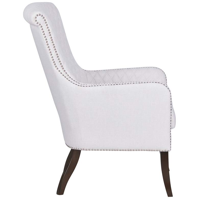 Image 7 Heston Natural Fabric Quilted Accent Chair more views