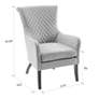 Heston Natural Fabric Quilted Accent Chair