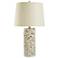 Hevea 28.5" High Weathered Cream Pierced Leaf Coastal Table Lamp
