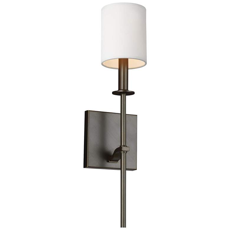 Image 1 Hewitt 19 1/2" High Bronze Wall Sconce
