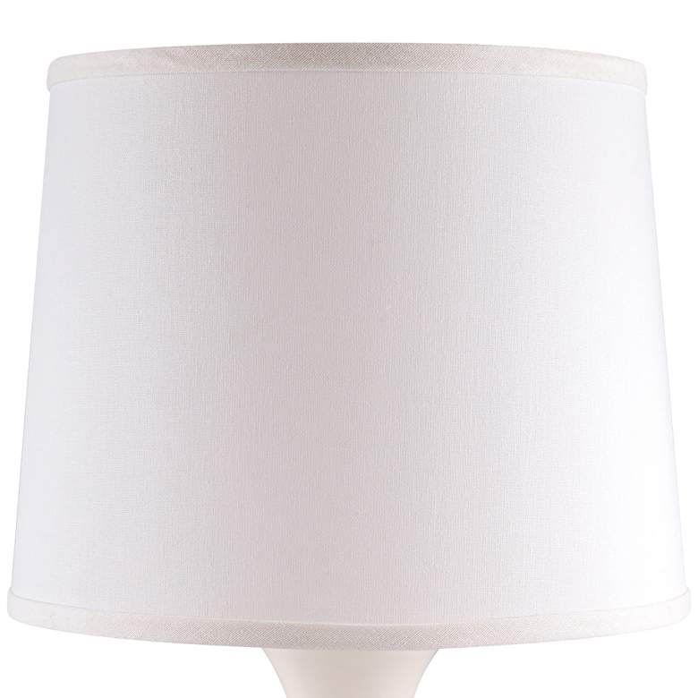 Image 3 Hewitt 22 1/2 inch White Gloss Jar Ceramic Accent Table Lamp more views