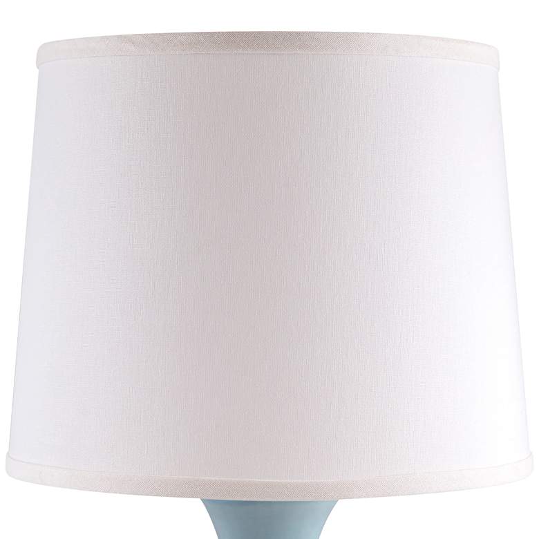 Image 3 Hewitt Mist Blue Gloss Jar Ceramic Accent Table Lamp more views