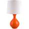 Hewitt Orange Nectar Gloss Jar Ceramic Accent Table Lamp