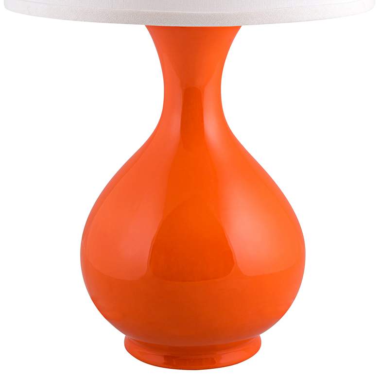 Image 2 Hewitt Orange Nectar Gloss Jar Ceramic Accent Table Lamp more views