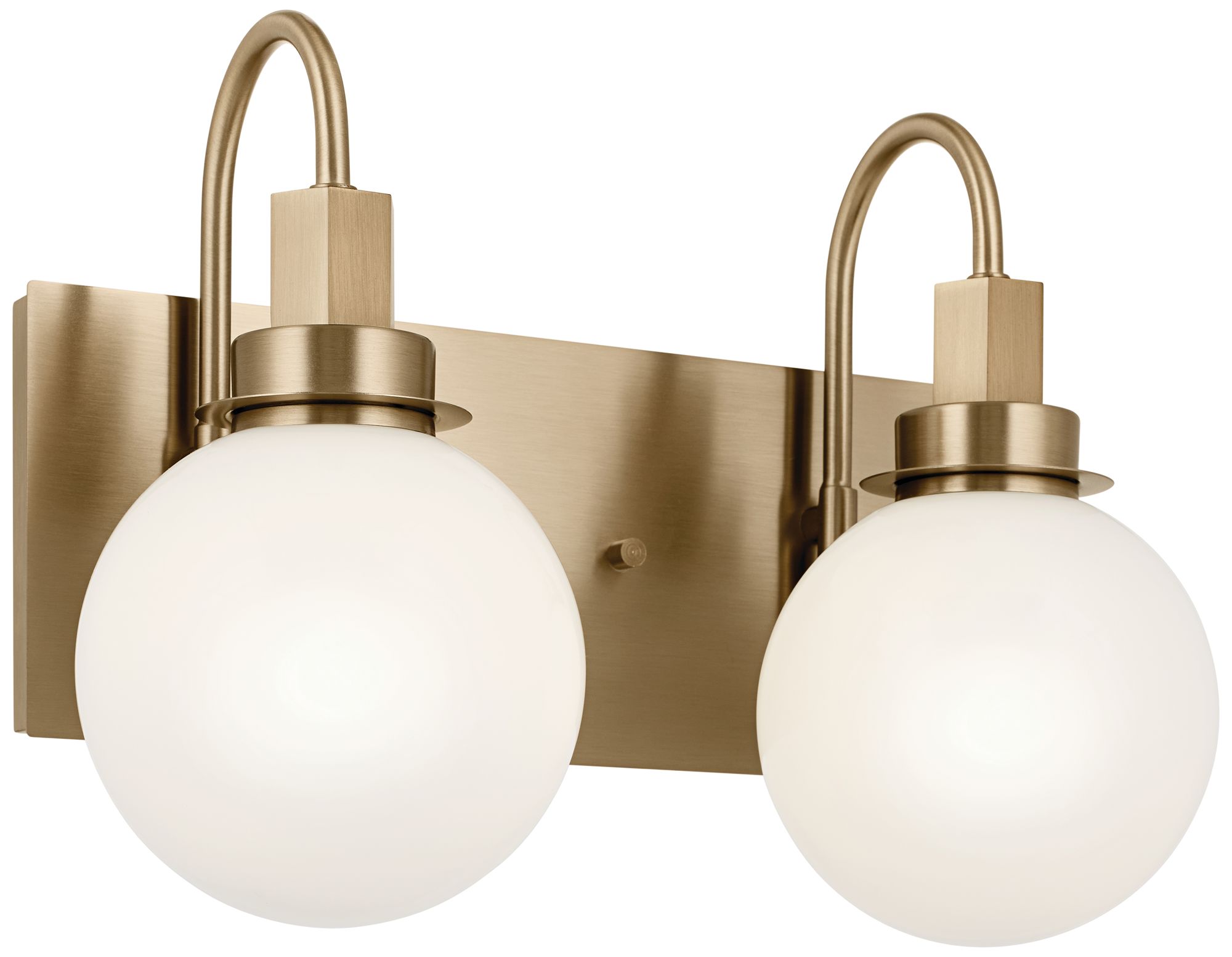 Hex 14.25 Inch 2 Light Vanity with Opal Glass in Champagne Bronze
