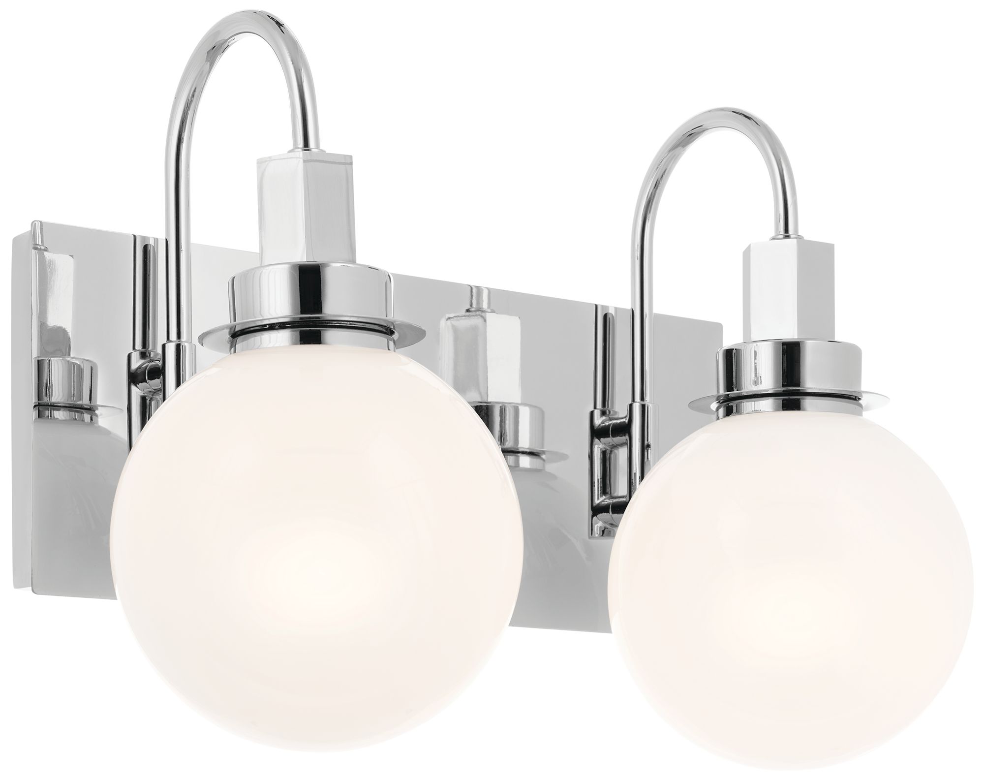Hex 14.25 Inch 2 Light Vanity with Opal Glass in Chrome