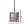 3_Hex 6" Wide Antique Brass and Agate Stone Mini Pendant more views