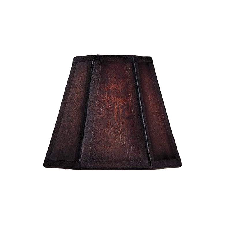 Image 1 Hexagon Brown Parchment Lamp Shade 3x5x5 (Clip-On)
