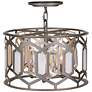 2_Hexly 16"W Bronze and Silver 3-Light Ceiling Light