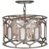 Hexly 16"W Bronze and Silver 3-Light Ceiling Light