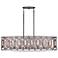 Hexly 44" Wide Bronze with Silver 5-Light Island Chandelier