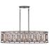 Hexly 44" Wide Bronze with Silver 5-Light Island Chandelier