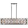 3_Hexly 44" Wide Bronze with Silver 5-Light Island Chandelier more views
