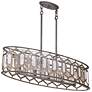 5_Hexly 44" Wide Bronze with Silver 5-Light Island Chandelier more views