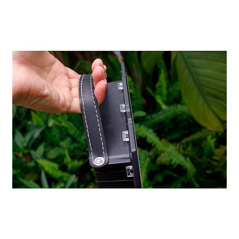Image 3 Hexo 15"H Black Outdoor Flood Light with Wifi IP Camera CCTV more views