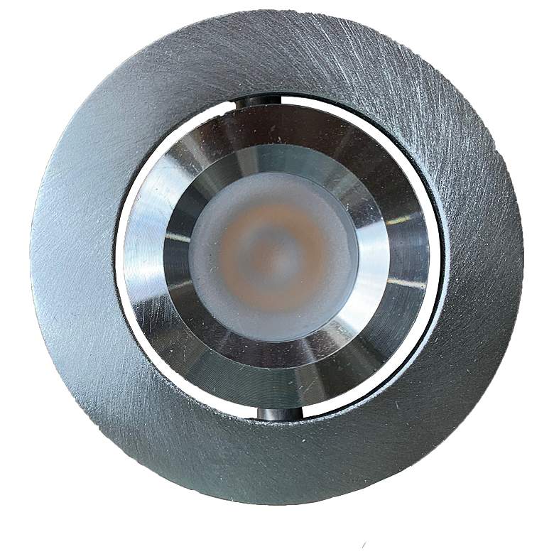 Image 1 Hexo 2" Wide Silver Metal Round LED Cabinet Downlight