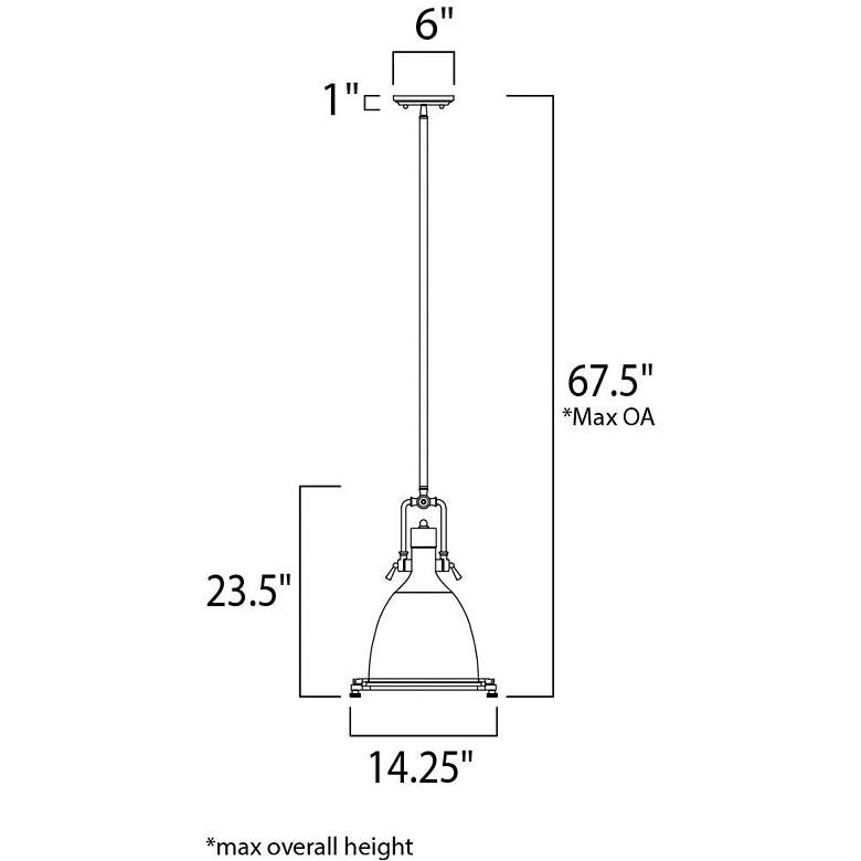 Image 2 Hi Bay 1 Light 14.25" Wide Bronze Pendant Light more views