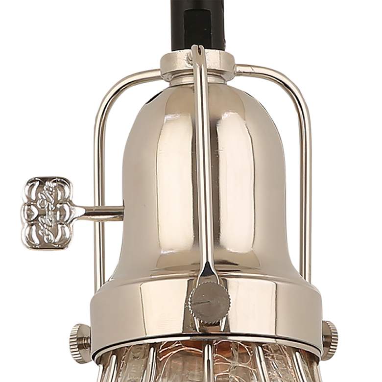 Image 3 Hi-Lite Aubrey 5 1/4" Wide Polished Nickel Blown Glass Mini Pendant more views