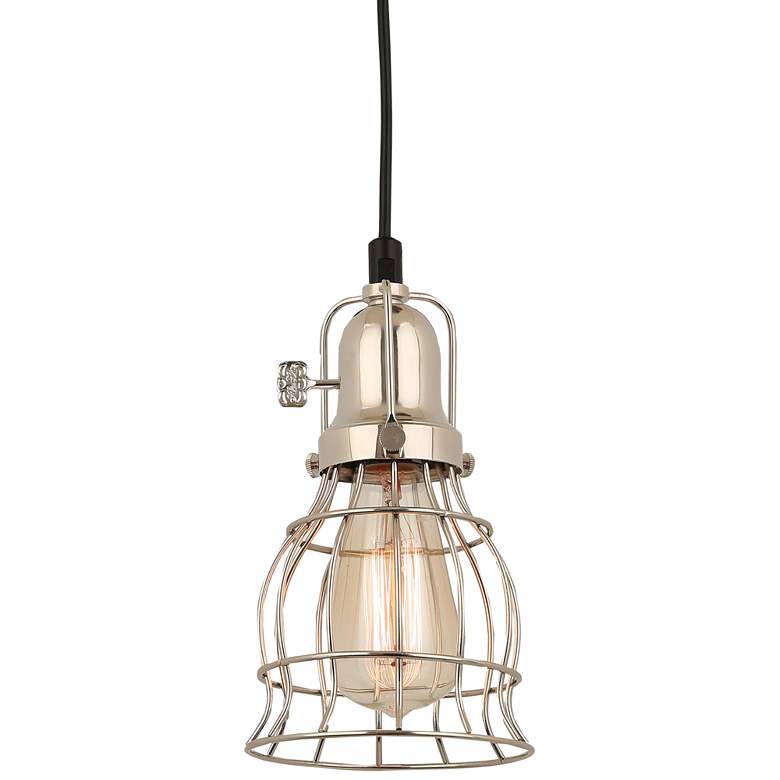 Image 1 Hi-Lite Aubrey 5 1/4" Wide Polished Nickel Mini Pendant Light