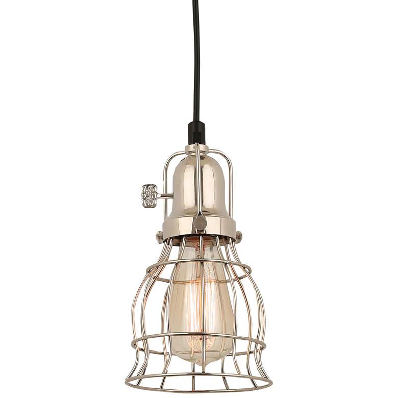 Image 1 Hi-Lite Aubrey 5 1/4 inch Wide Polished Nickel Mini Pendant Light