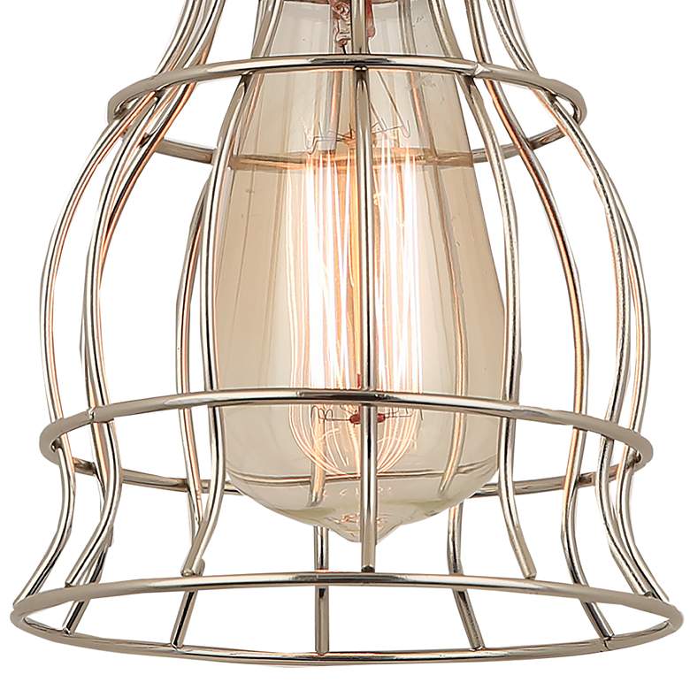Image 2 Hi-Lite Aubrey 5 1/4" Wide Polished Nickel Mini Pendant Light more views