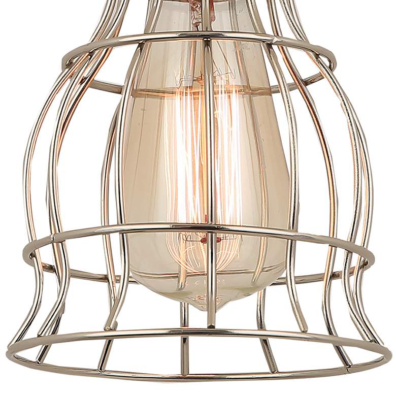 Image 2 Hi-Lite Aubrey 5 1/4 inch Wide Polished Nickel Mini Pendant Light more views