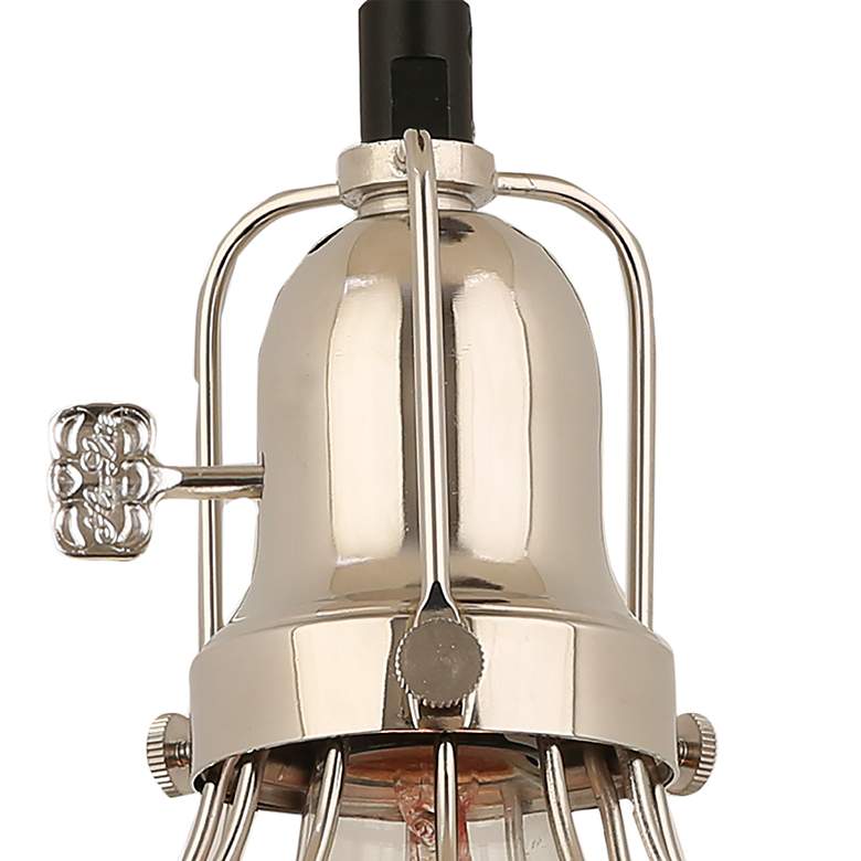 Image 3 Hi-Lite Aubrey 5 1/4" Wide Polished Nickel Mini Pendant Light more views