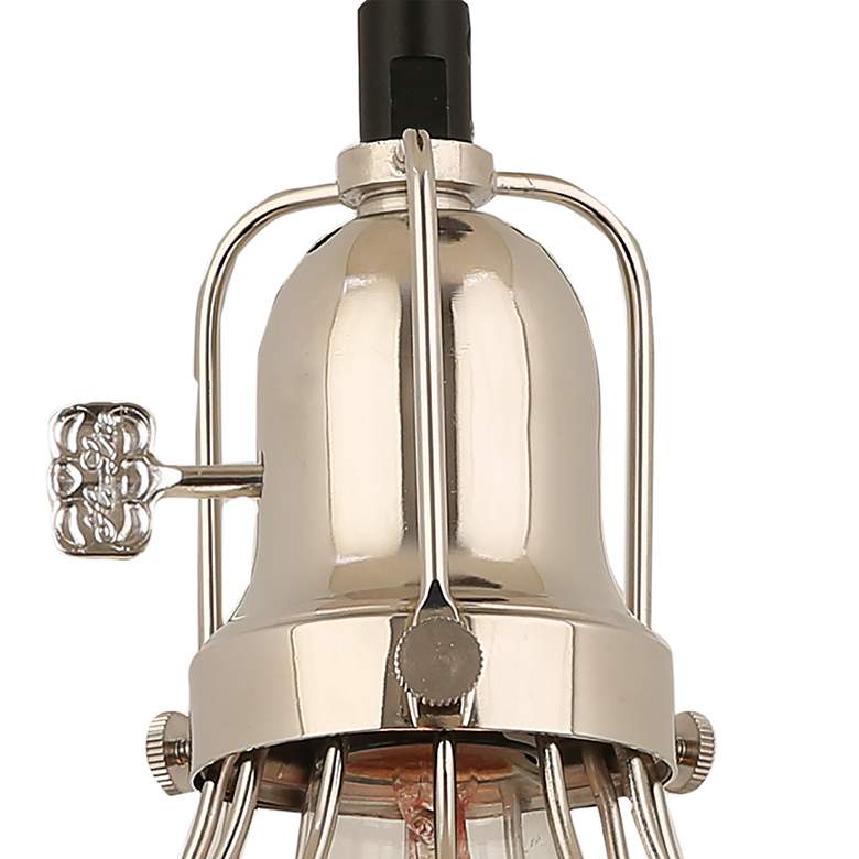 Image 3 Hi-Lite Aubrey 5 1/4 inch Wide Polished Nickel Mini Pendant Light more views