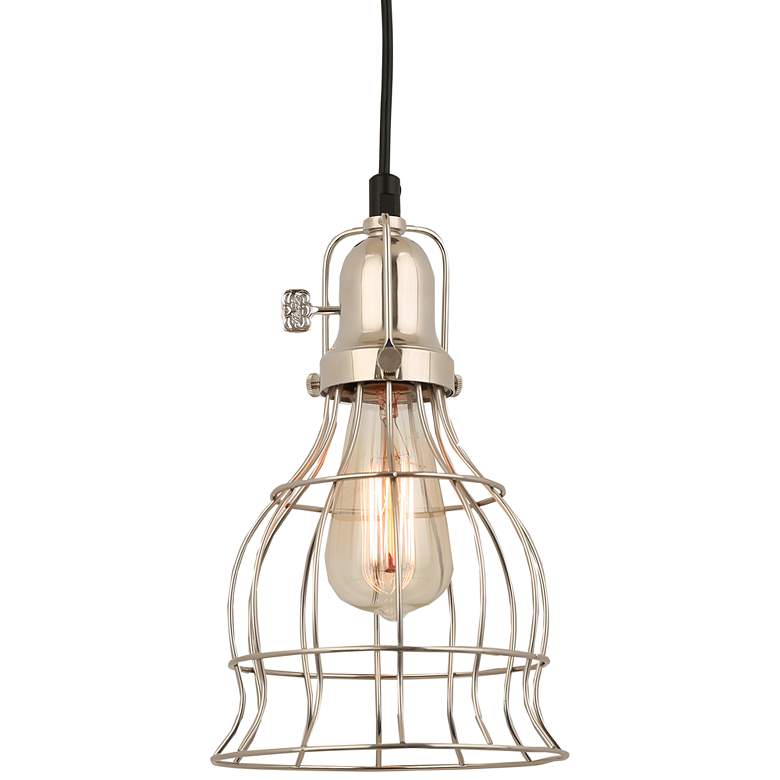 Image 1 Hi-Lite Aubrey 7" Wide Polished Nickel Mini Pendant Light