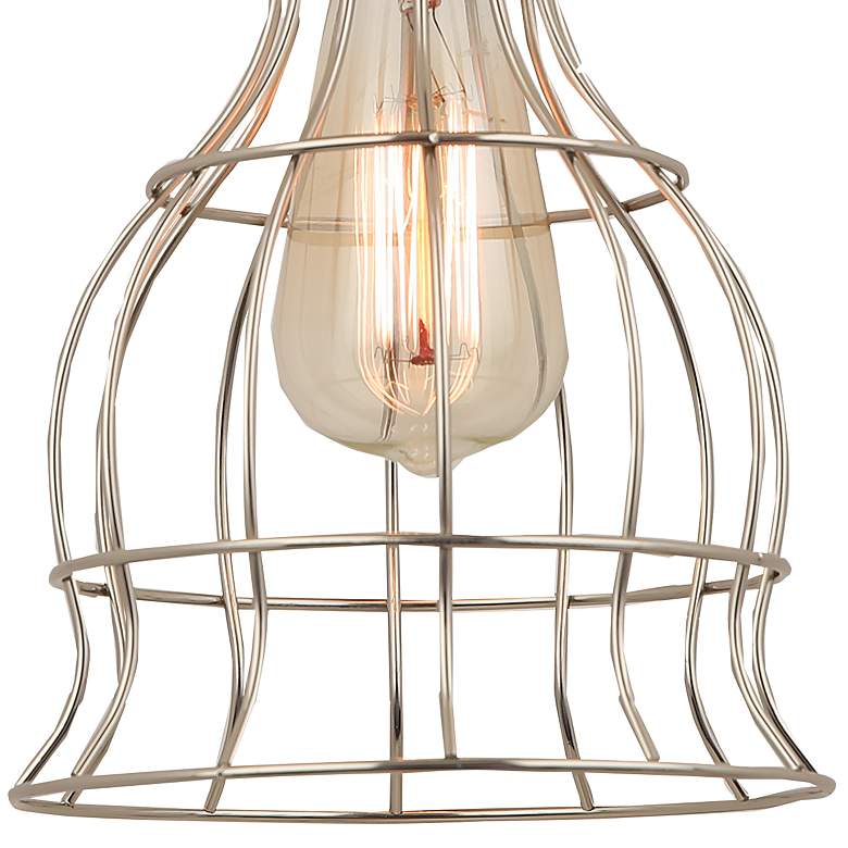 Image 2 Hi-Lite Aubrey 7" Wide Polished Nickel Mini Pendant Light more views