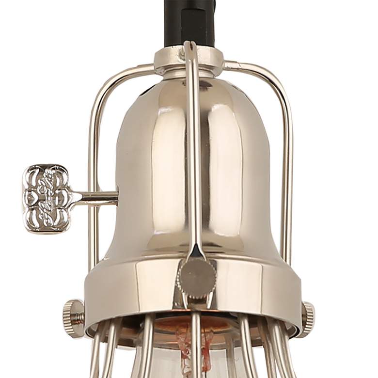 Image 3 Hi-Lite Aubrey 7 inch Wide Polished Nickel Mini Pendant Light more views