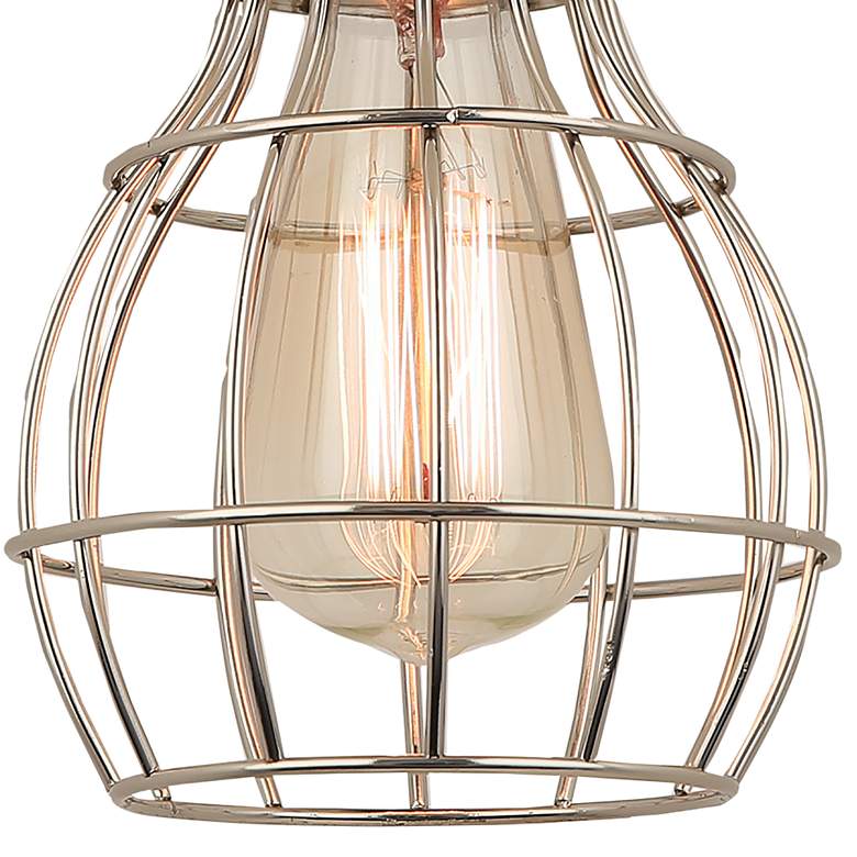 Image 2 Hi-Lite Baldwin 5 1/2 inch Wide Polished Nickel Mini Pendant Light more views