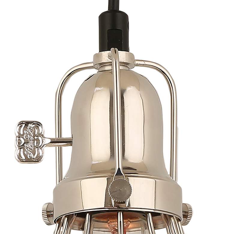 Image 3 Hi-Lite Baldwin 5 1/2" Wide Polished Nickel Mini Pendant Light more views