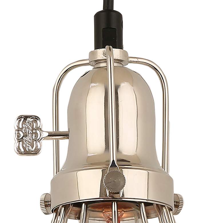 Image 3 Hi-Lite Baldwin 5 1/2 inch Wide Polished Nickel Mini Pendant Light more views