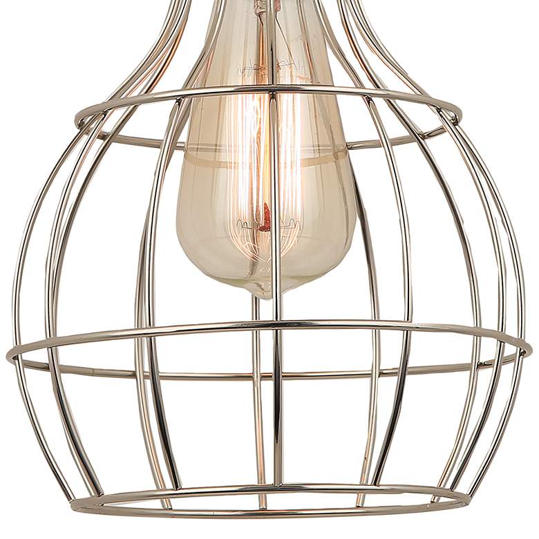 Image 2 Hi-Lite Baldwin 7 1/4" Wide Polished Nickel Mini Pendant Light more views