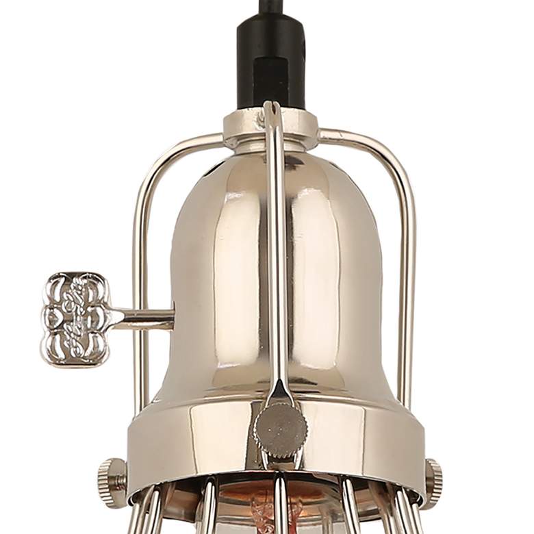 Image 3 Hi-Lite Baldwin 7 1/4" Wide Polished Nickel Mini Pendant Light more views