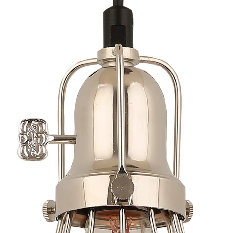 Image 3 Hi-Lite Baldwin 7 1/4 inch Wide Polished Nickel Mini Pendant Light more views